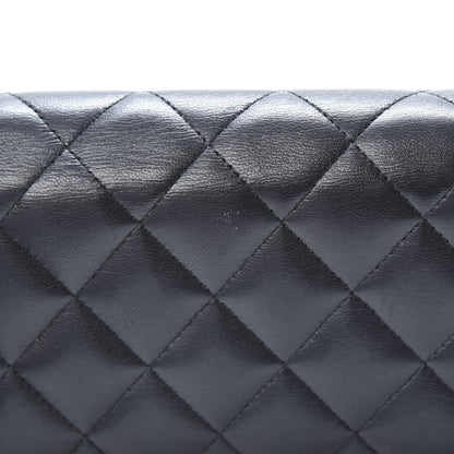 Chanel Lambskin Quilted Large Gusset Flap Wallet Black 11 of 11