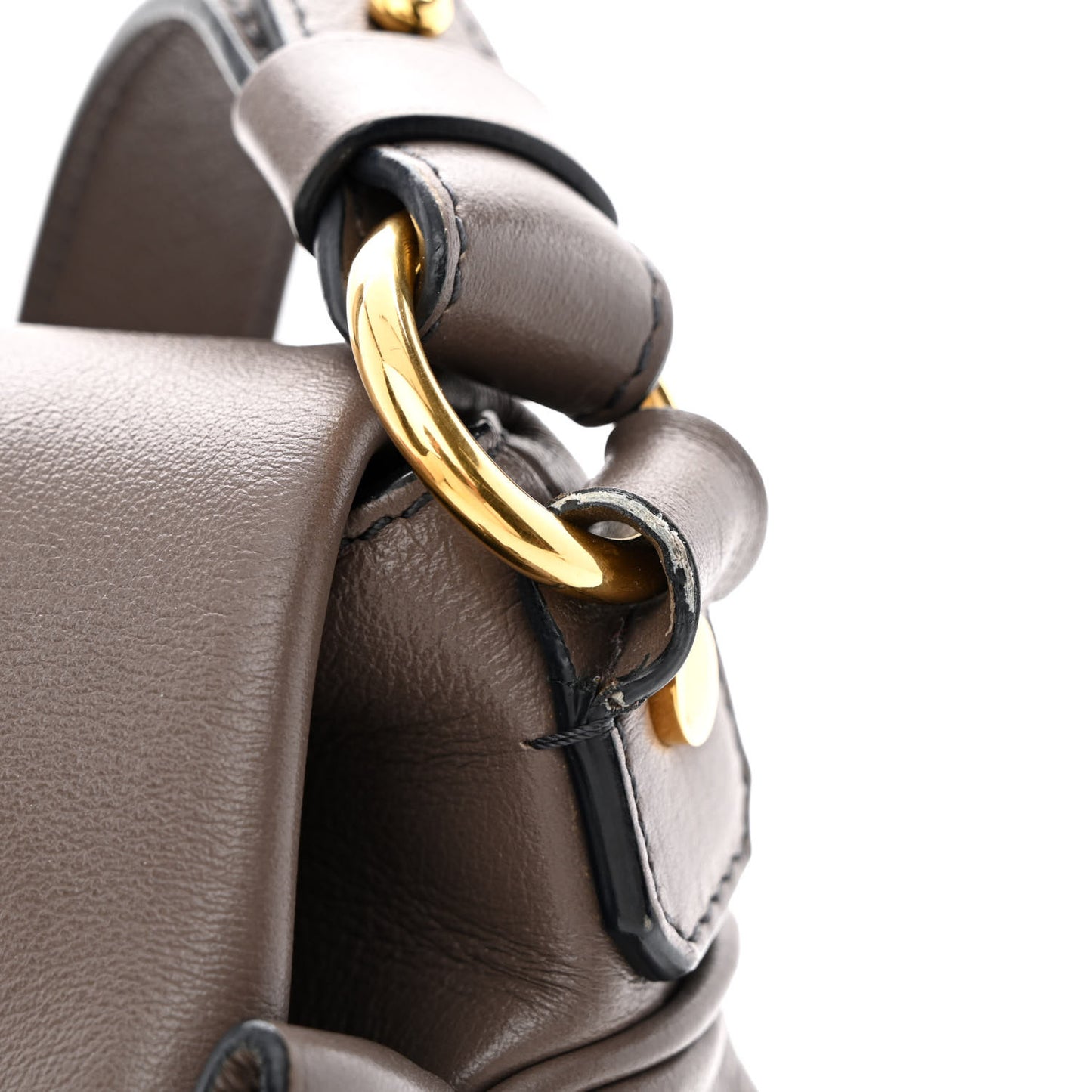 Grained Calfskin Medium Shaded Jennifer Crossbody Bag Brown