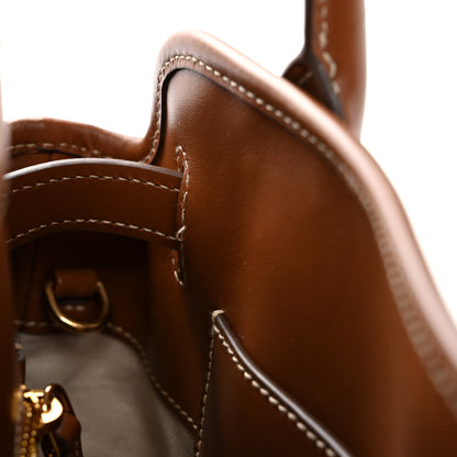 Miu Miu Canvas Calfskin Aventure Bag Beige Brandy 10 of 11