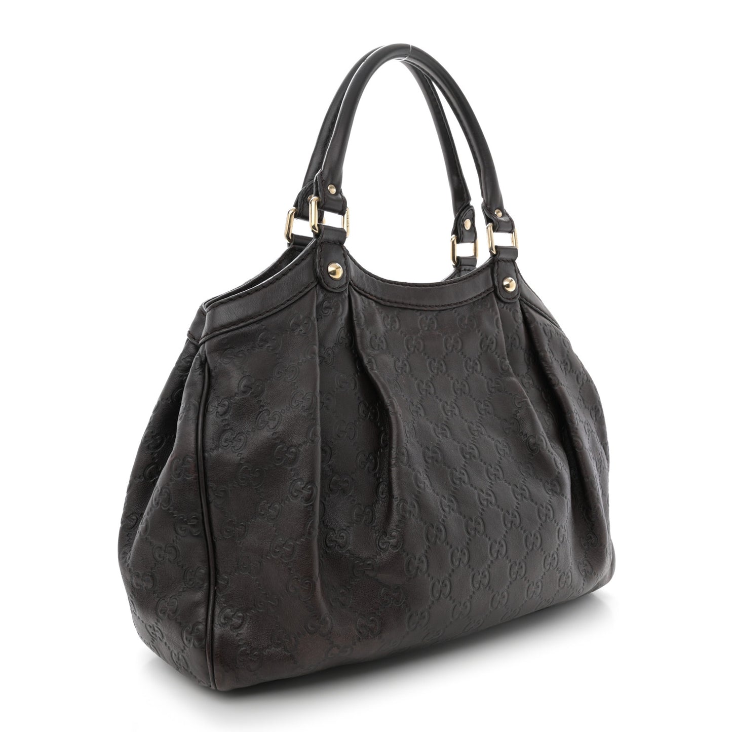 Guccissima Medium Sukey Tote Chocolate