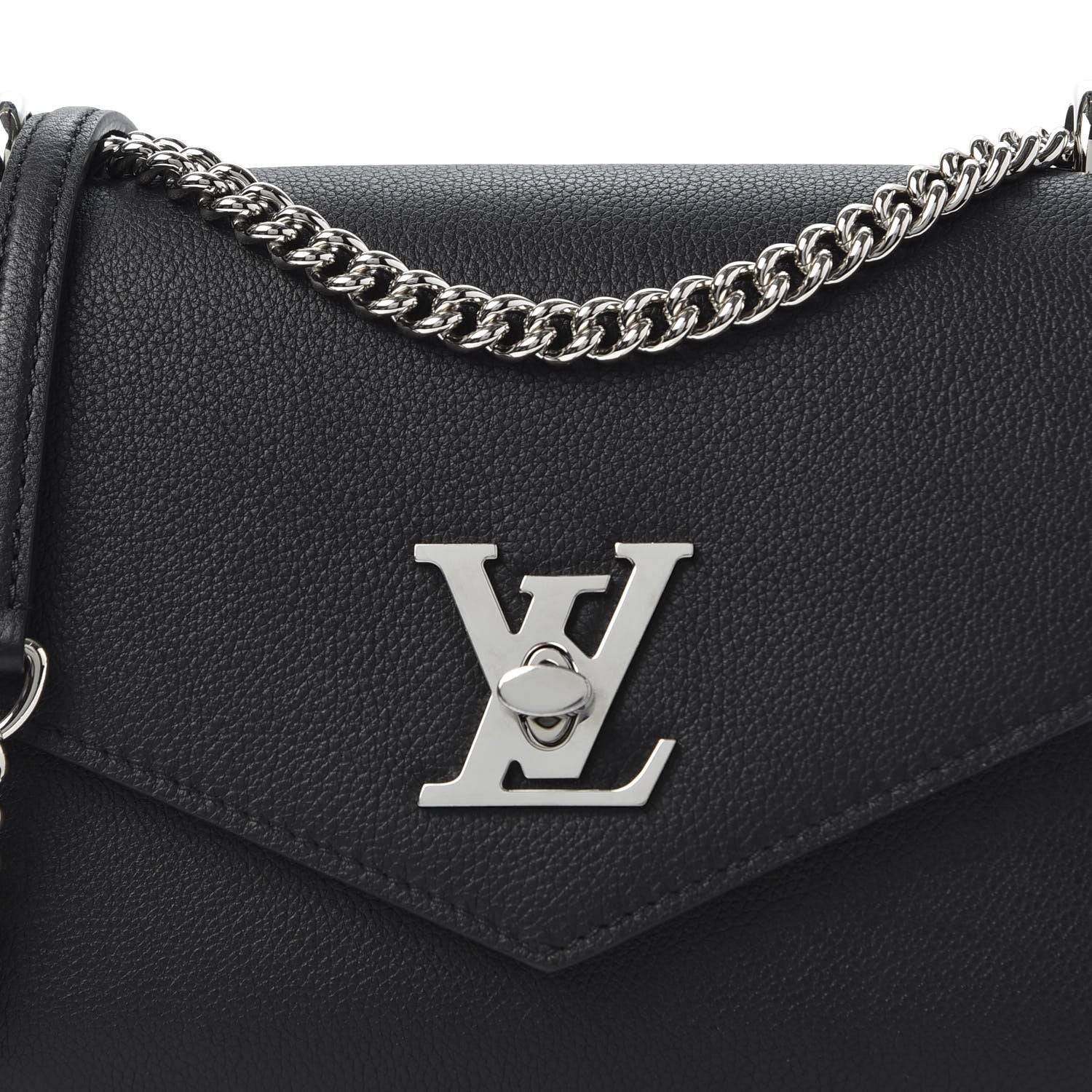 Louis Vuitton Soft Calfskin My Lockme Chain Bag BB Black 9 of 9