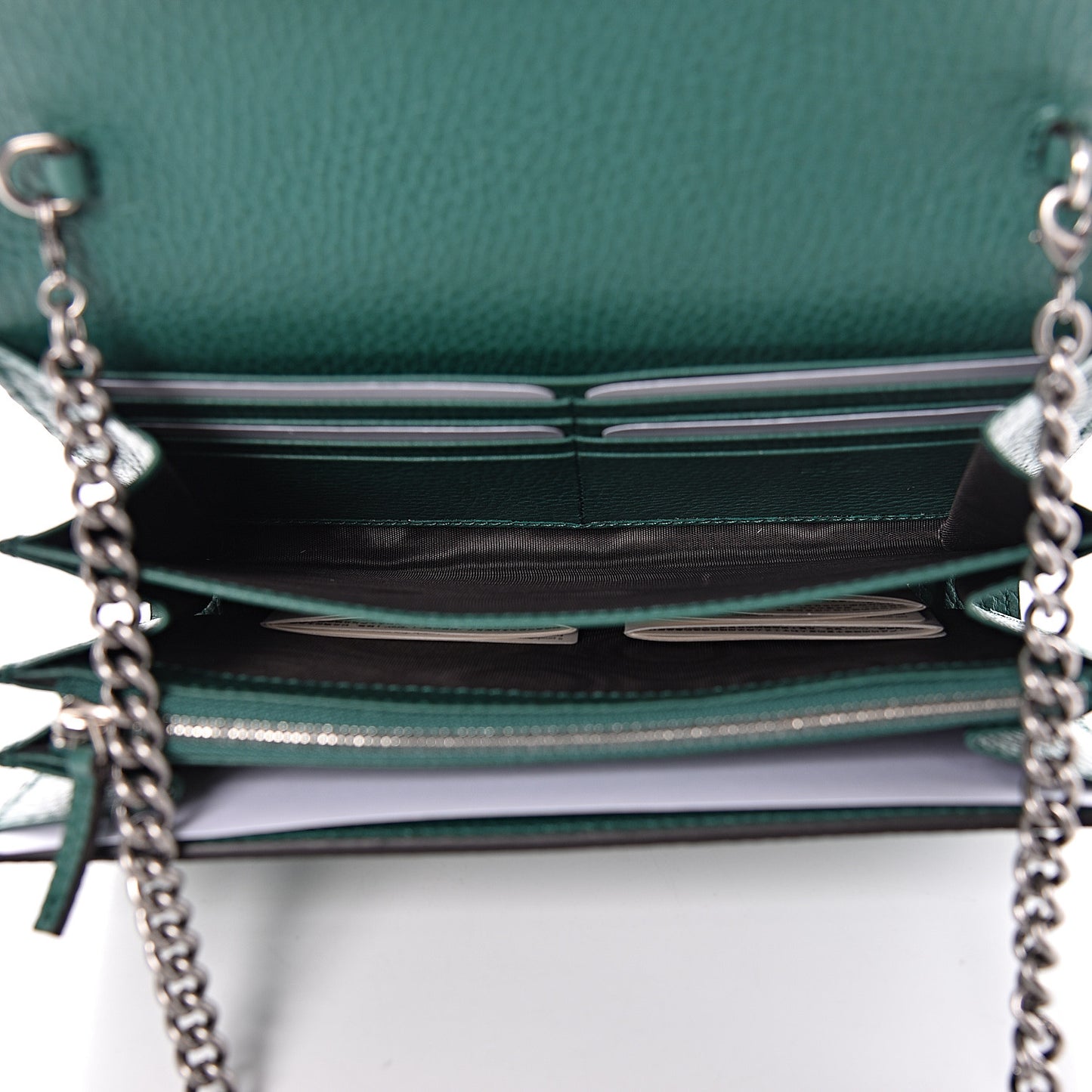 Calfskin Mini Dionysus Chain Wallet Emerald