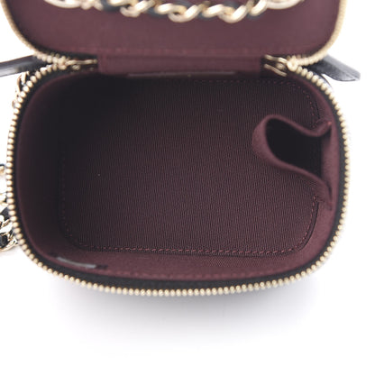 Chanel Lambskin Quilted Mini Vanity Case With Chain Black 5 of 11