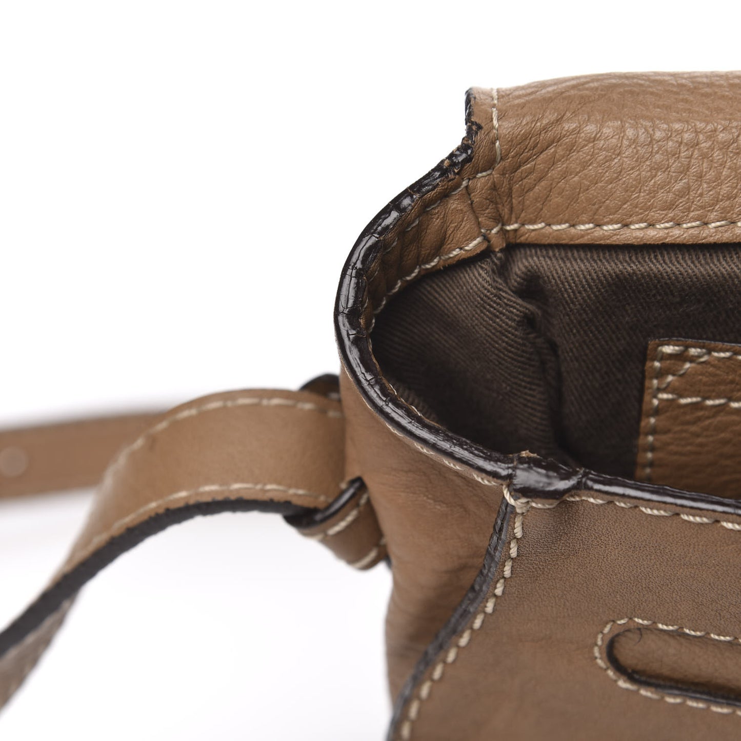 Calfskin Mini Marcie Round Crossbody Bag Nut