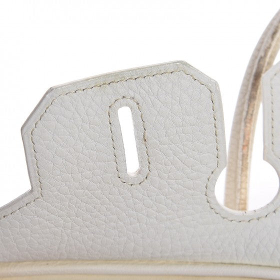 Hermes Taurillon Clemence Birkin 30 White 82 of 104