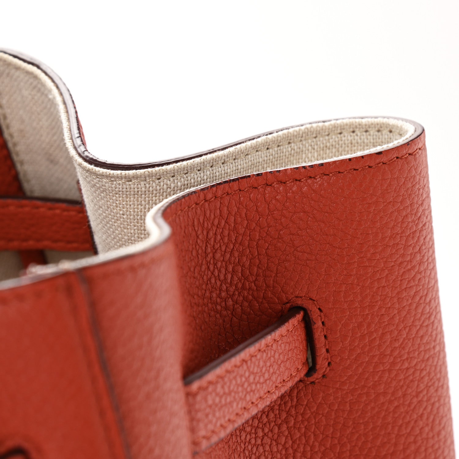Celine Soft Grained Calfskin Small Belt Cabas Fox Red 18 of 18