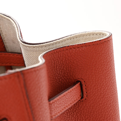 Celine Soft Grained Calfskin Small Belt Cabas Fox Red 18 of 18