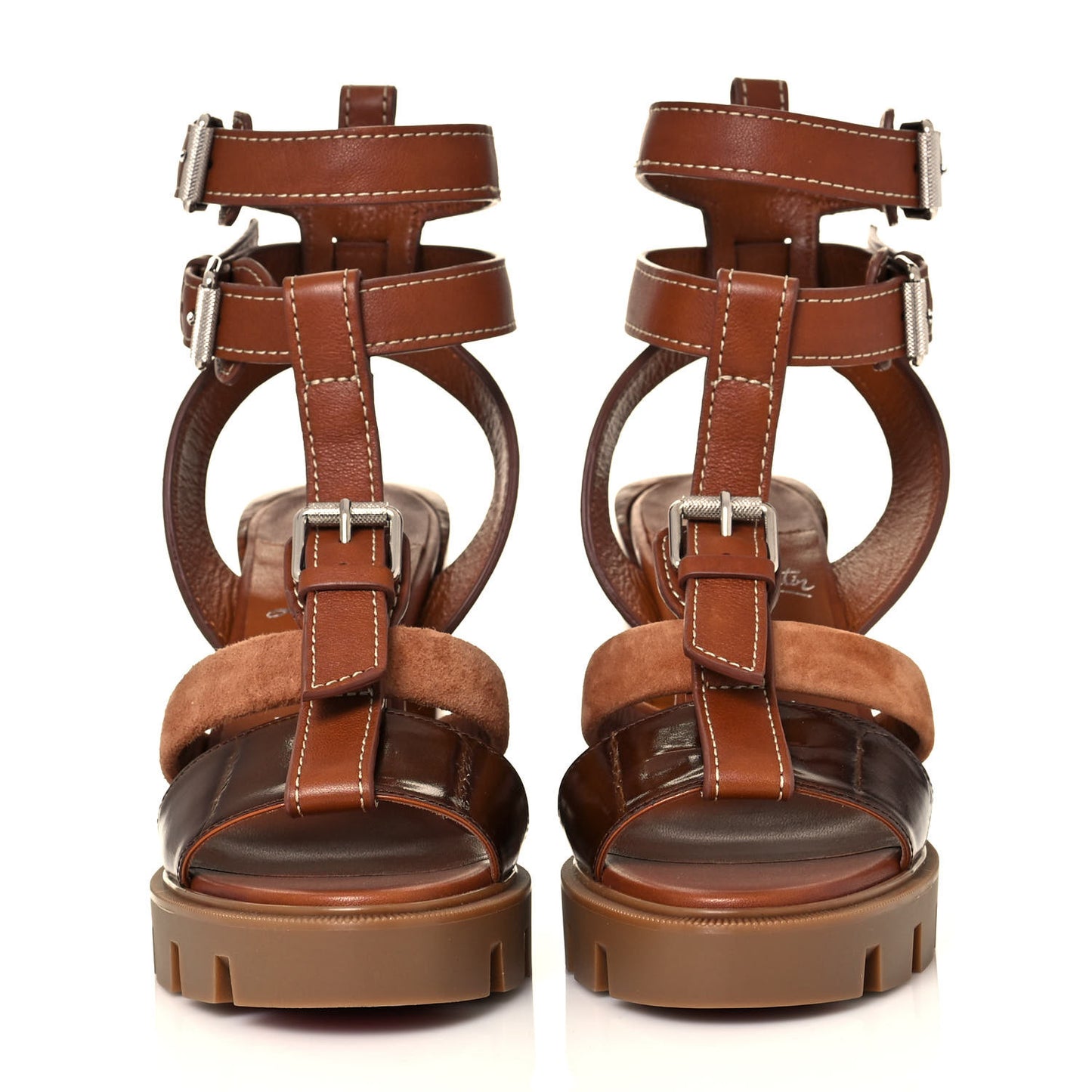 Calfskin Rangerissima Lug 100 Sandal 37.5 Cuoio Fauve