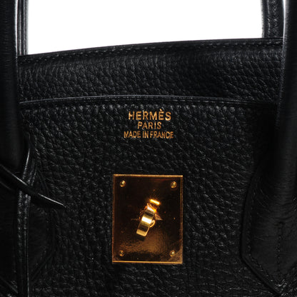 Hermes Taurillon Clemence Birkin 35 Black 6 of 10