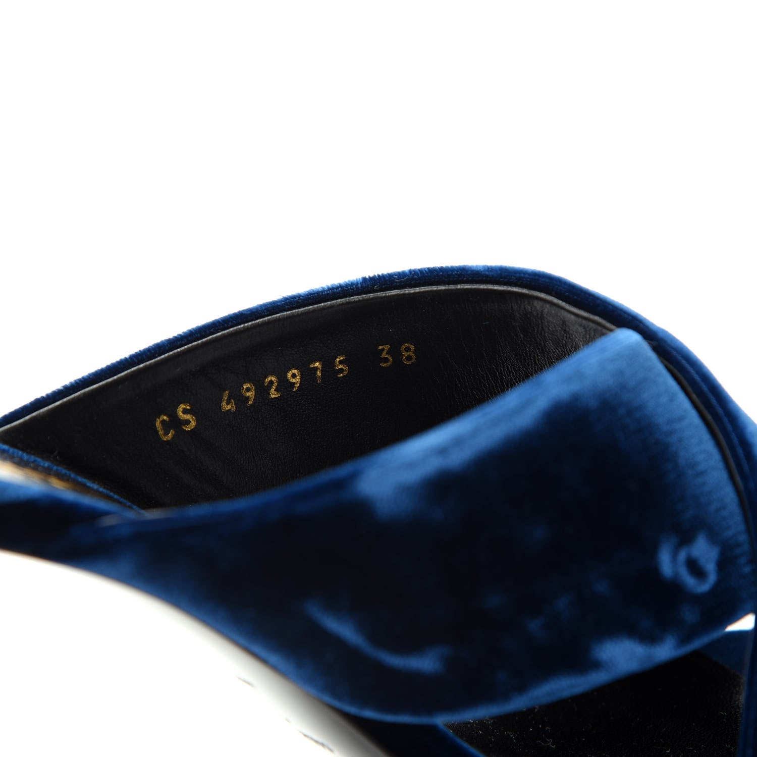 Saint Laurent Velvet LouLou 95 Mules 38 Bluette 10 of 10