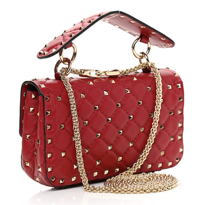 Valentino Garavani Nappa Small Rockstud Spike Shoulder Bag Rosso Valentino 3 of 9