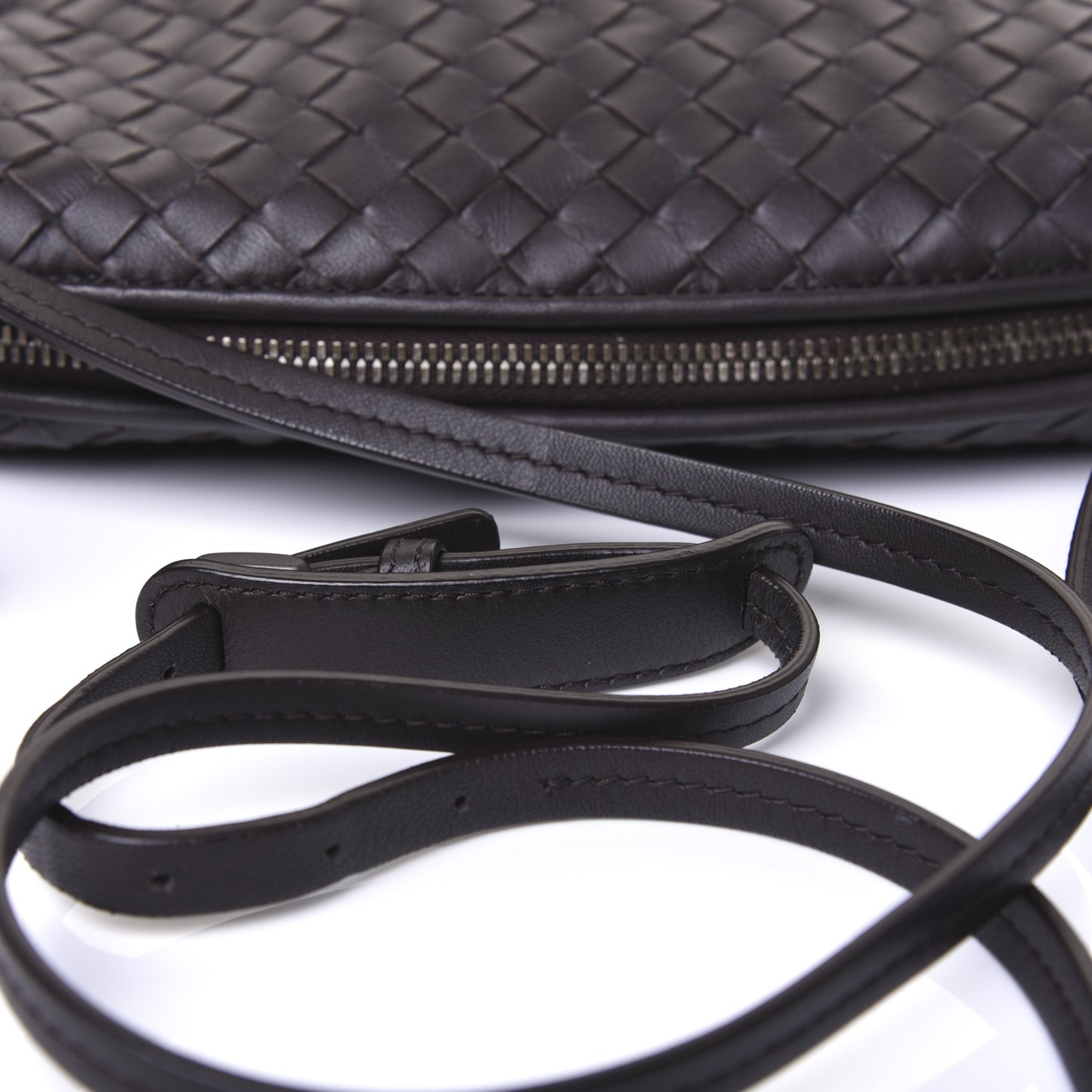 Nappa Intrecciato Nodini Bag Ebano