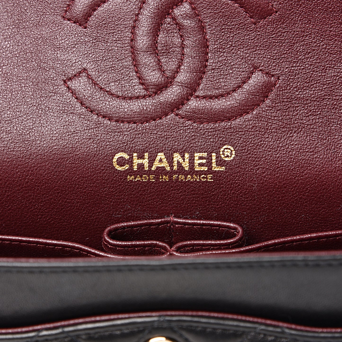 Lambskin Quilted Small Double Flap Black