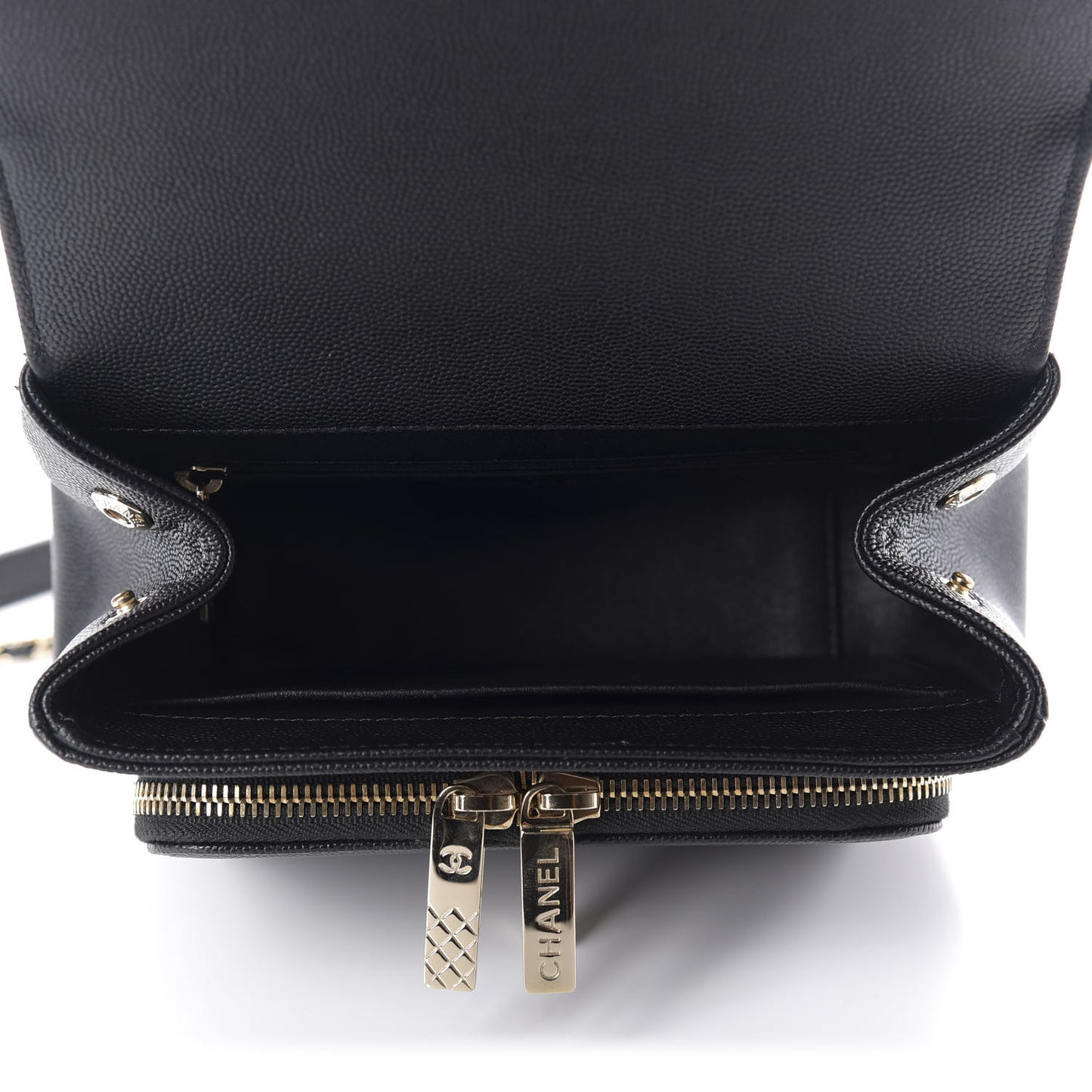 Caviar Quilted Small Business Affinity Flap Black