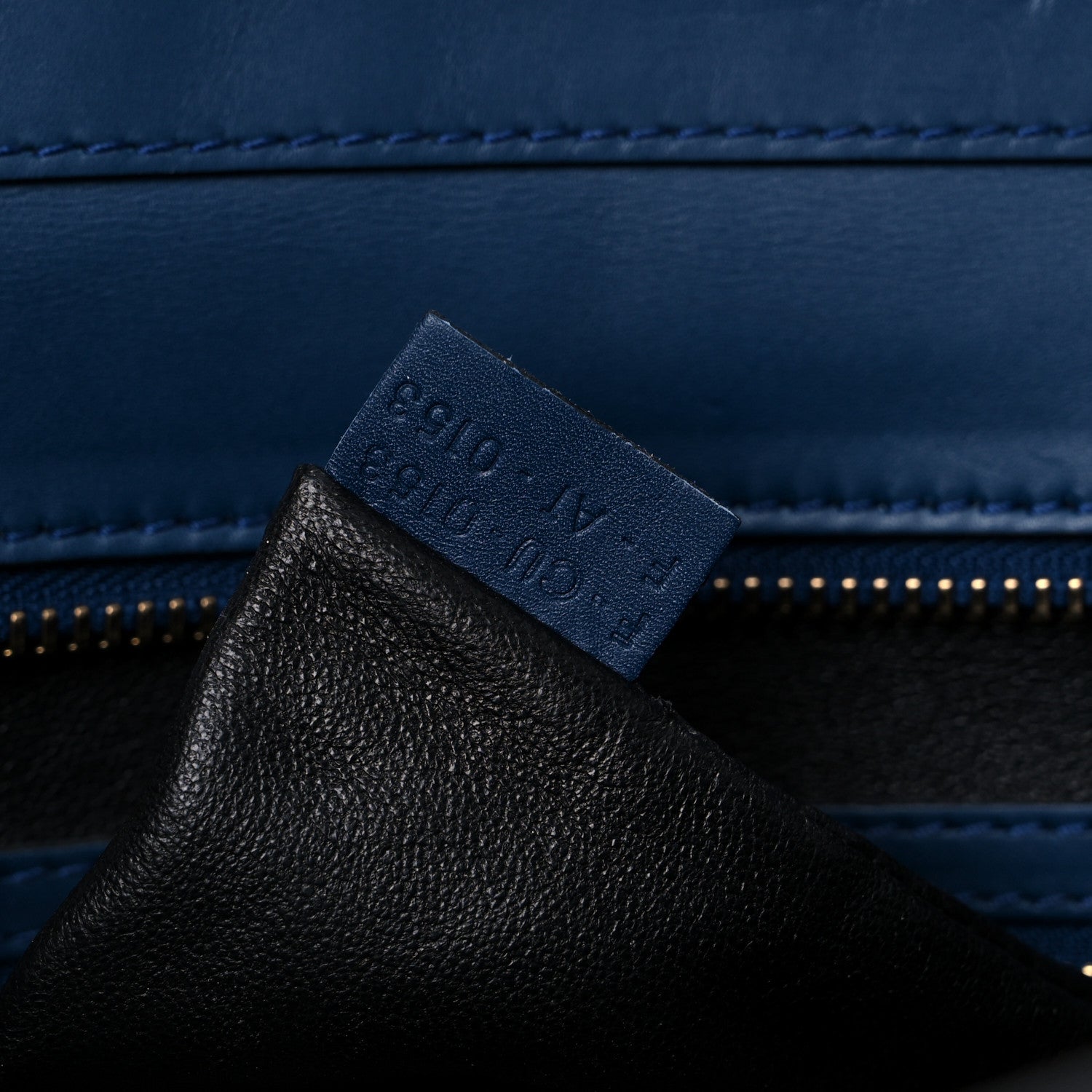 Celine Smooth Calfskin Mini Bi-Color Luggage Ocean Blue 6 of 19