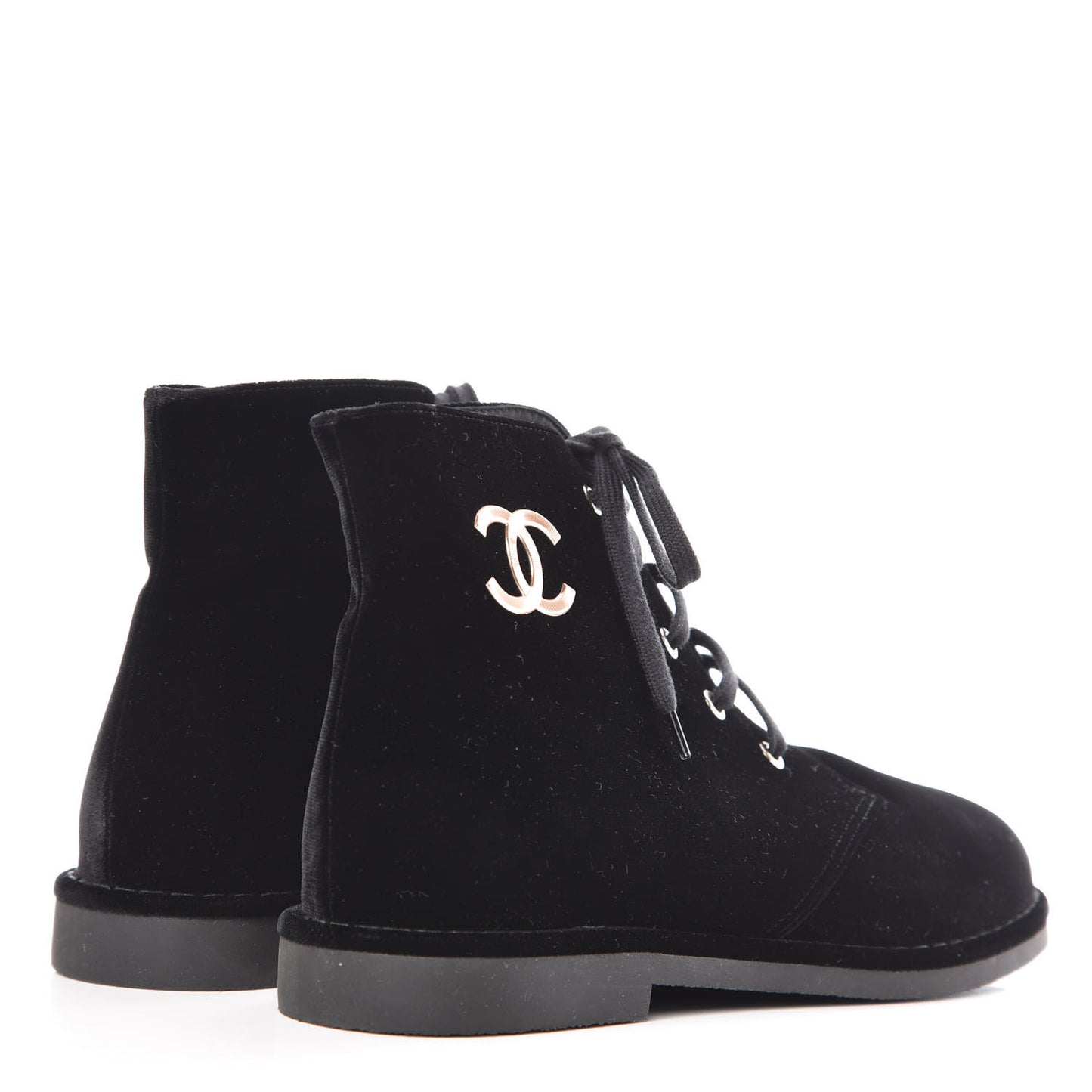 Velvet CC Lace Up Boots 40 Black