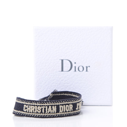 Christian Dior Woven Cotton J'Adior Friendship Bracelet Navy 4 of 4