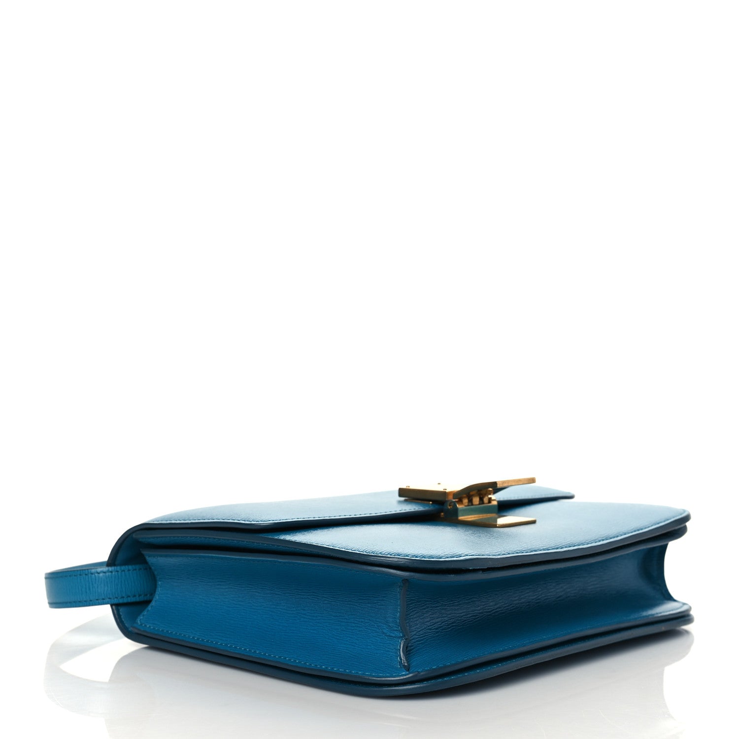 Celine Liege Calfskin Medium Classic Box Flap Bag Turquoise 3 of 9