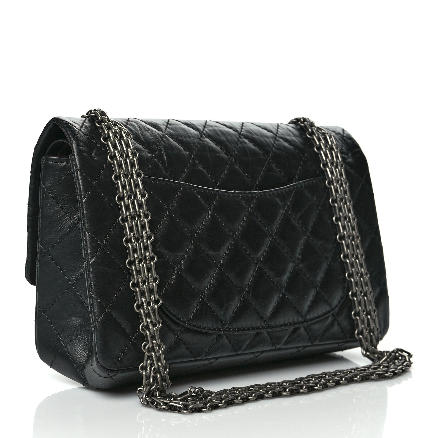 Chanel Aged Calfskin Quilted 2.55 Reissue 225 Flap Black 2 of 12