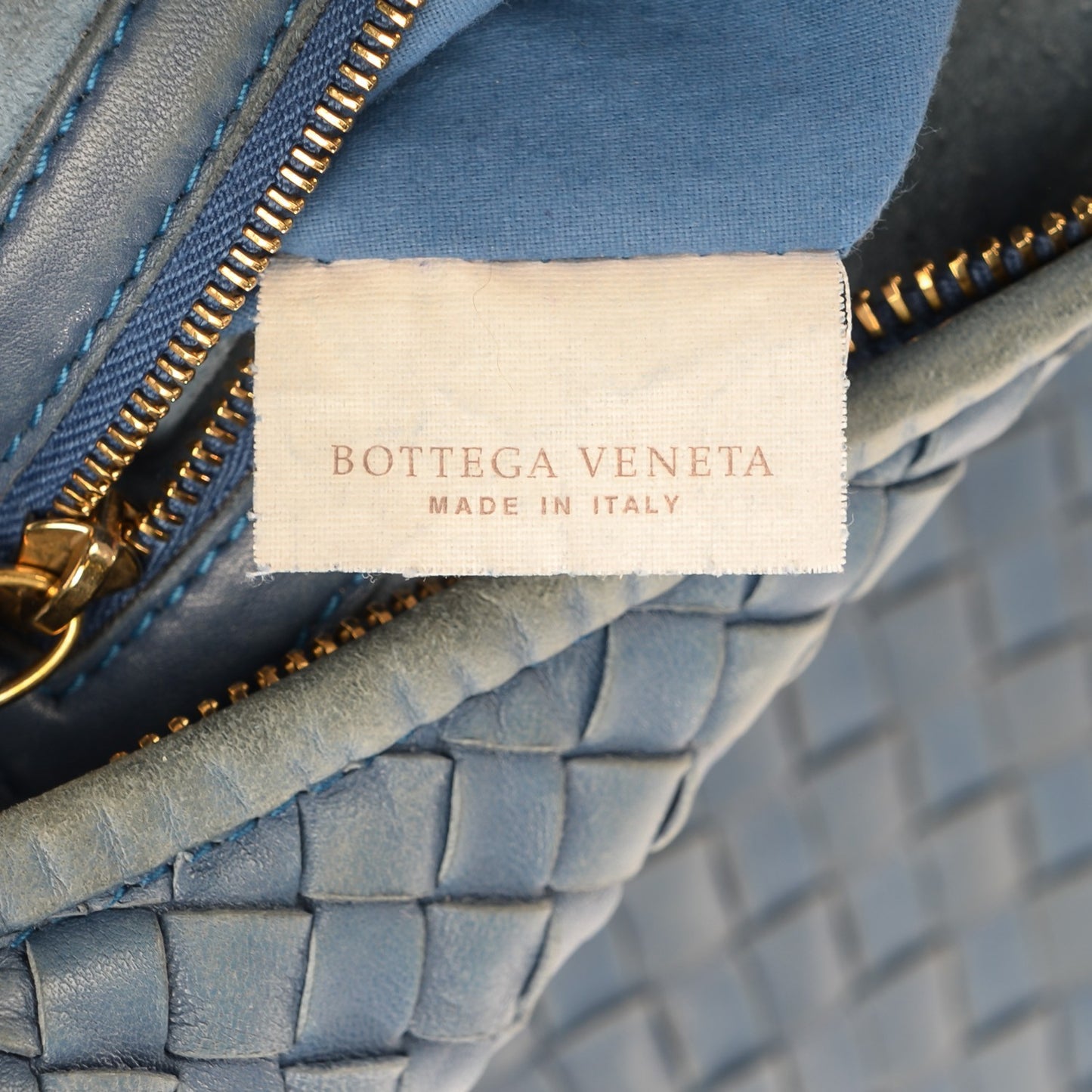 Nappa Intrecciato Medium Veneta Hobo Oceano