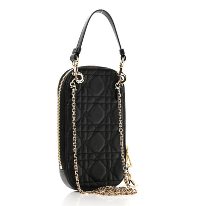Christian Dior Lambskin Cannage Lady Dior Phone Holder Black 3 of 7