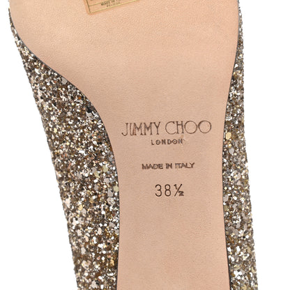 Jimmy Choo Glitter Degrade Pointy Toe Romy 60 Pumps 38.5 Antique Gold 6 of 9