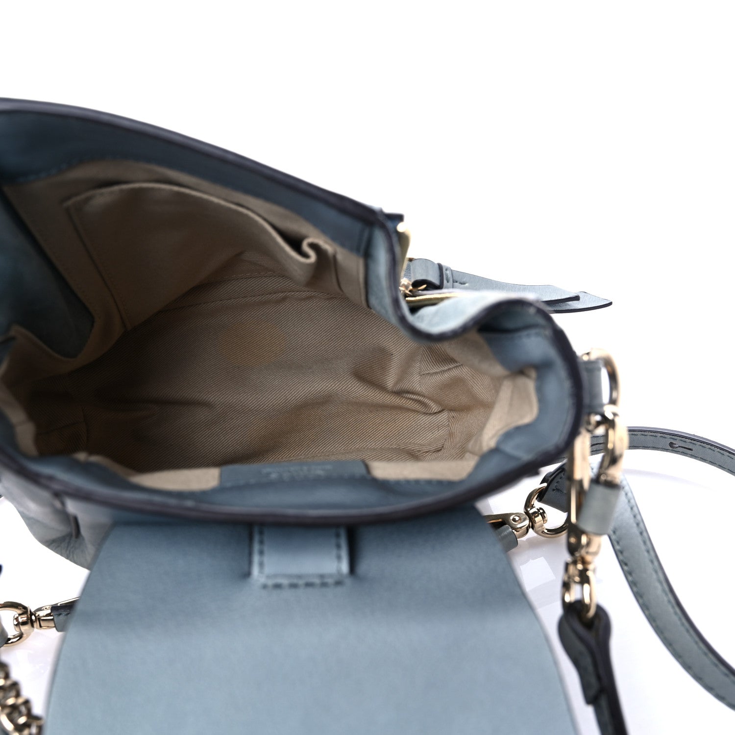 Chloe Suede Calfskin Mini Faye Backpack Washed Blue 4 of 19