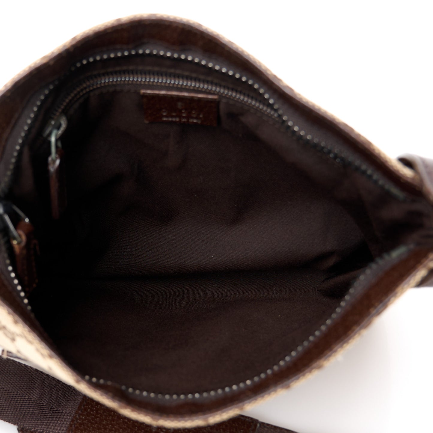 Monogram Flat Messenger Bag Dark Brown