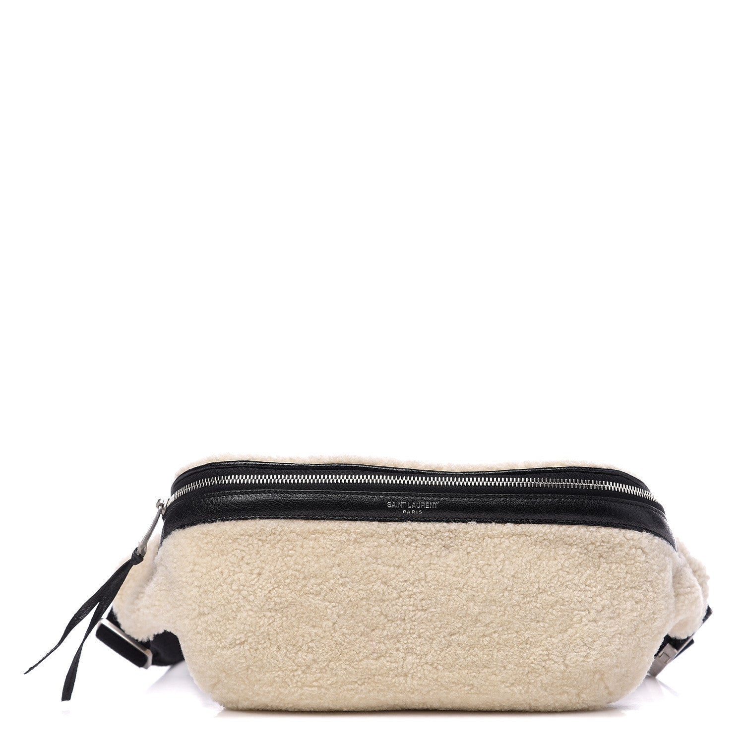 Saint Laurent Shearling Belt Bag Beige 1 of 8