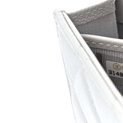 Chanel Caviar Quilted Large Flap Wallet Grey 8 of 9