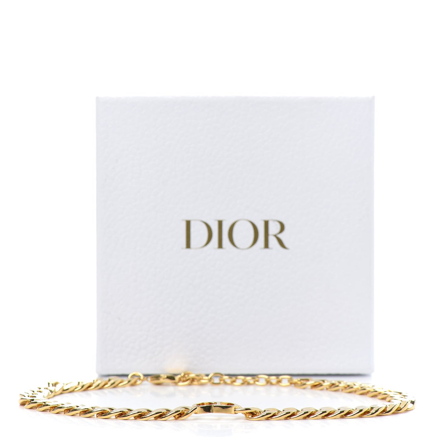 Metal CD Choker Necklace Gold