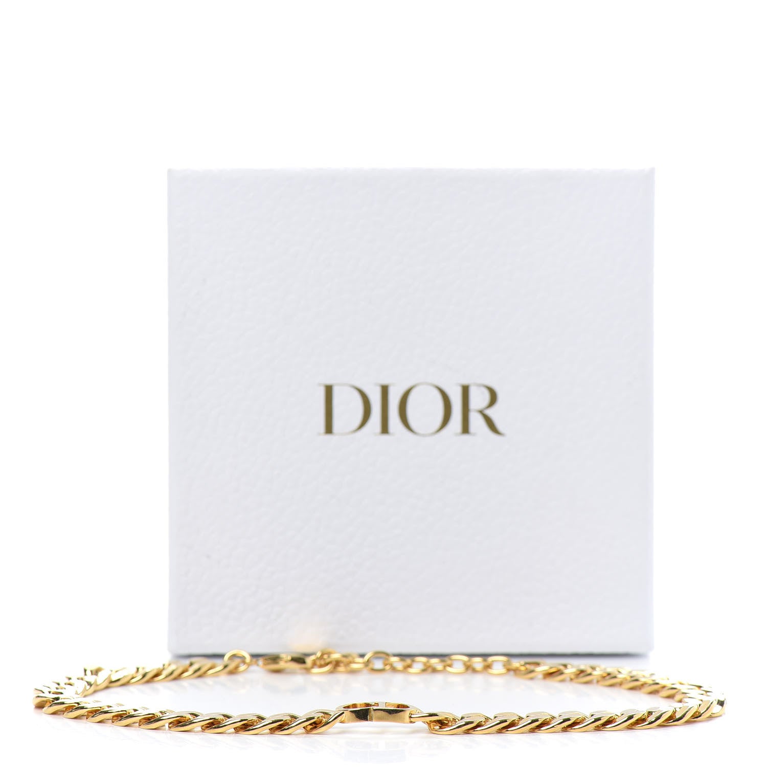 Christian Dior Metal CD Choker Necklace Gold 5 of 5