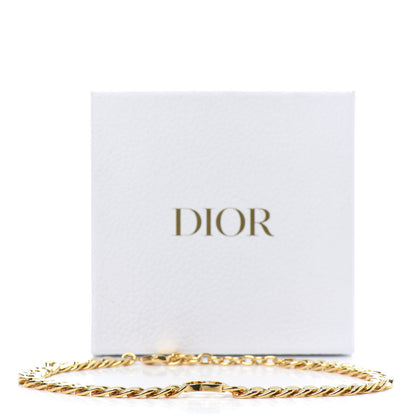 Christian Dior Metal CD Choker Necklace Gold 5 of 5