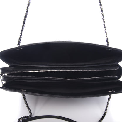 Chanel Calfskin Quilted Frame In Chain Tote Black 5 of 11