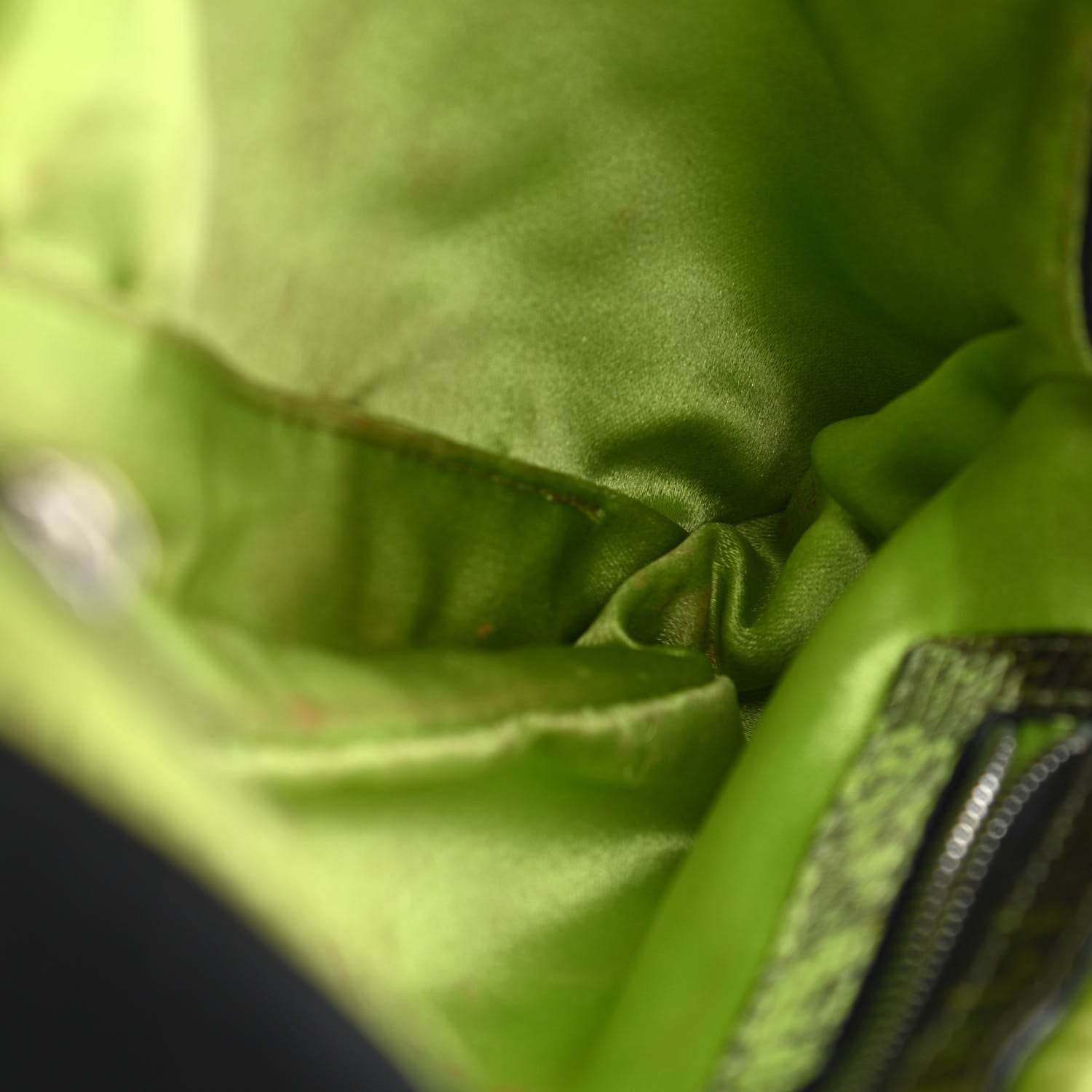 Fendi Canvas Lizard Embroidered Flower Baguette Black Multicolor 9 of 12