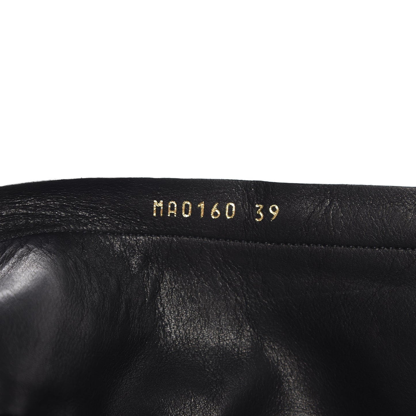 Calfskin LV High Boots 39 Black