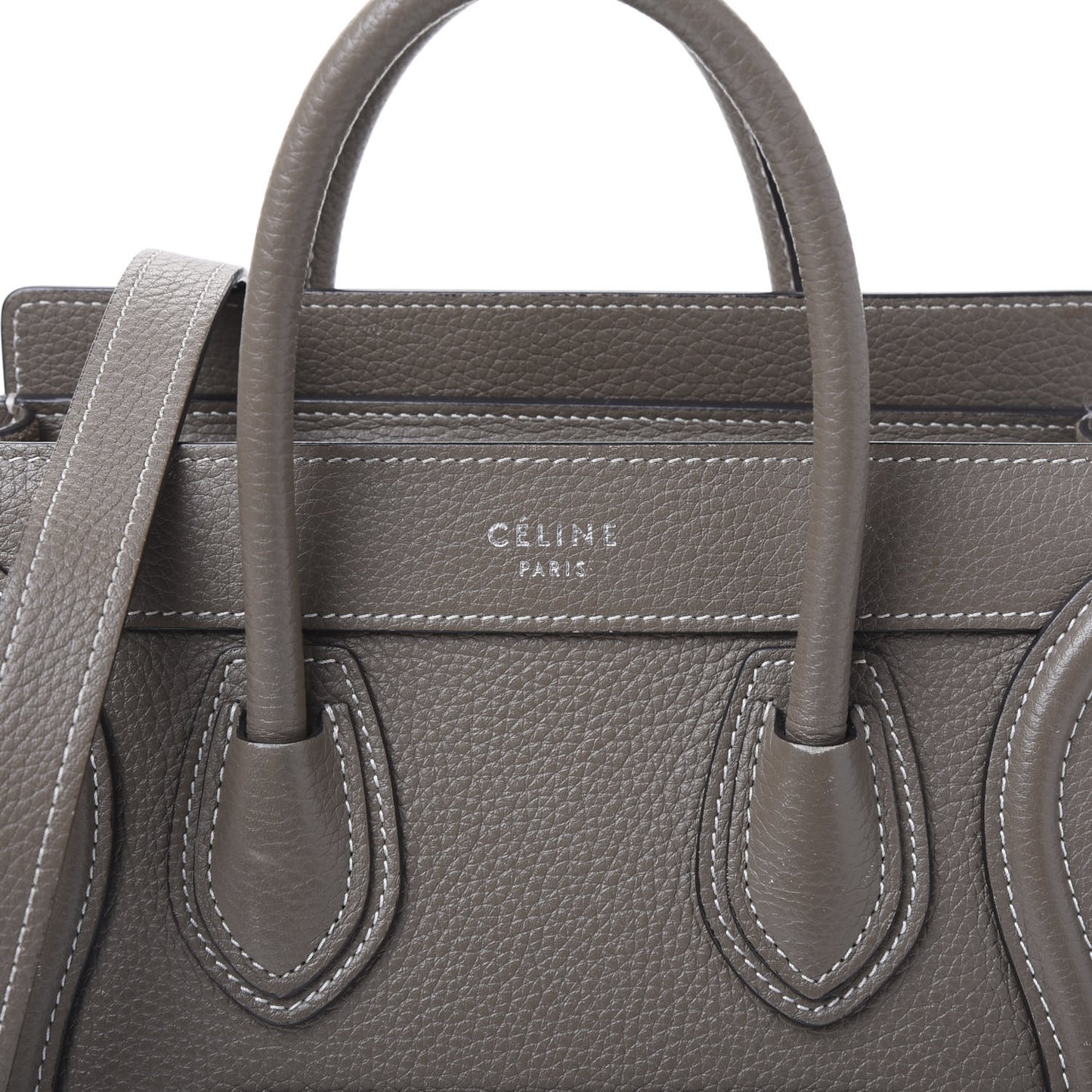 Drummed Calfskin Nano Luggage Souris
