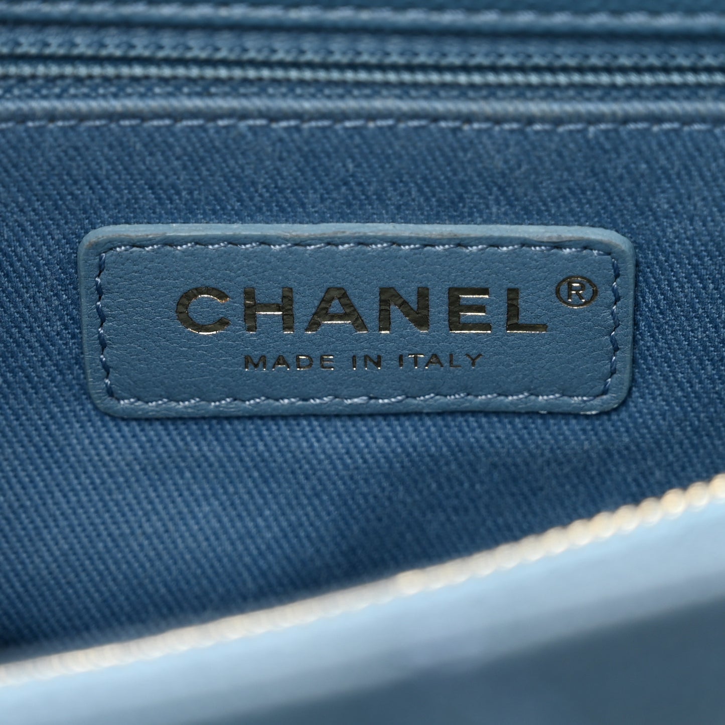Caviar Quilted Small Coco Handle Flap Blue