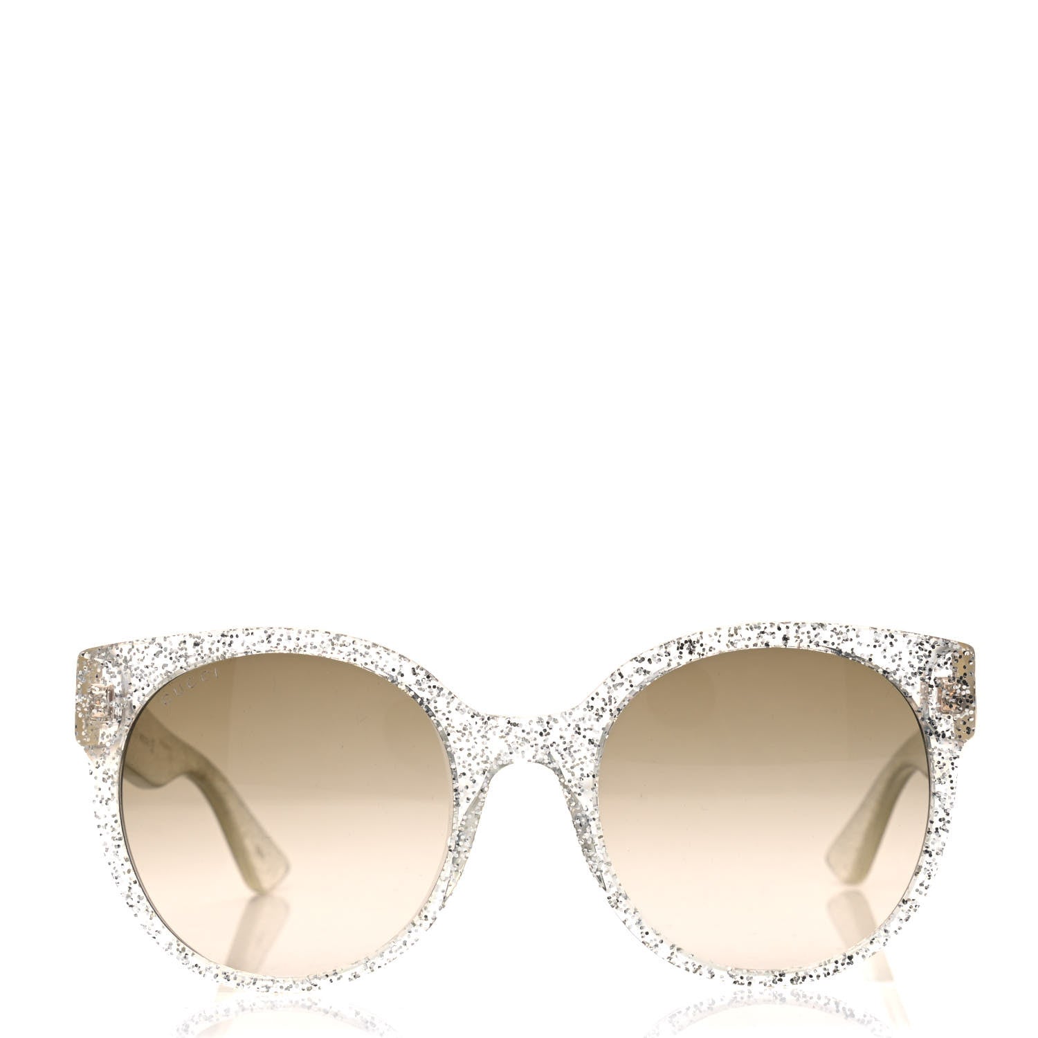 Gucci Acetate Glitter Sunglasses GG0034S Silver 2 of 4