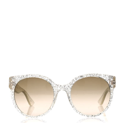 Gucci Acetate Glitter Sunglasses GG0034S Silver 2 of 4