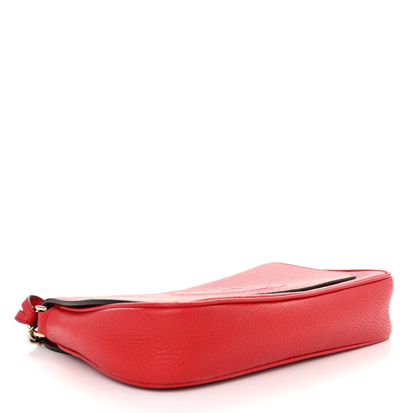 Pebbled Calfskin Medium Soho Flap Crossbody Vibrant Red