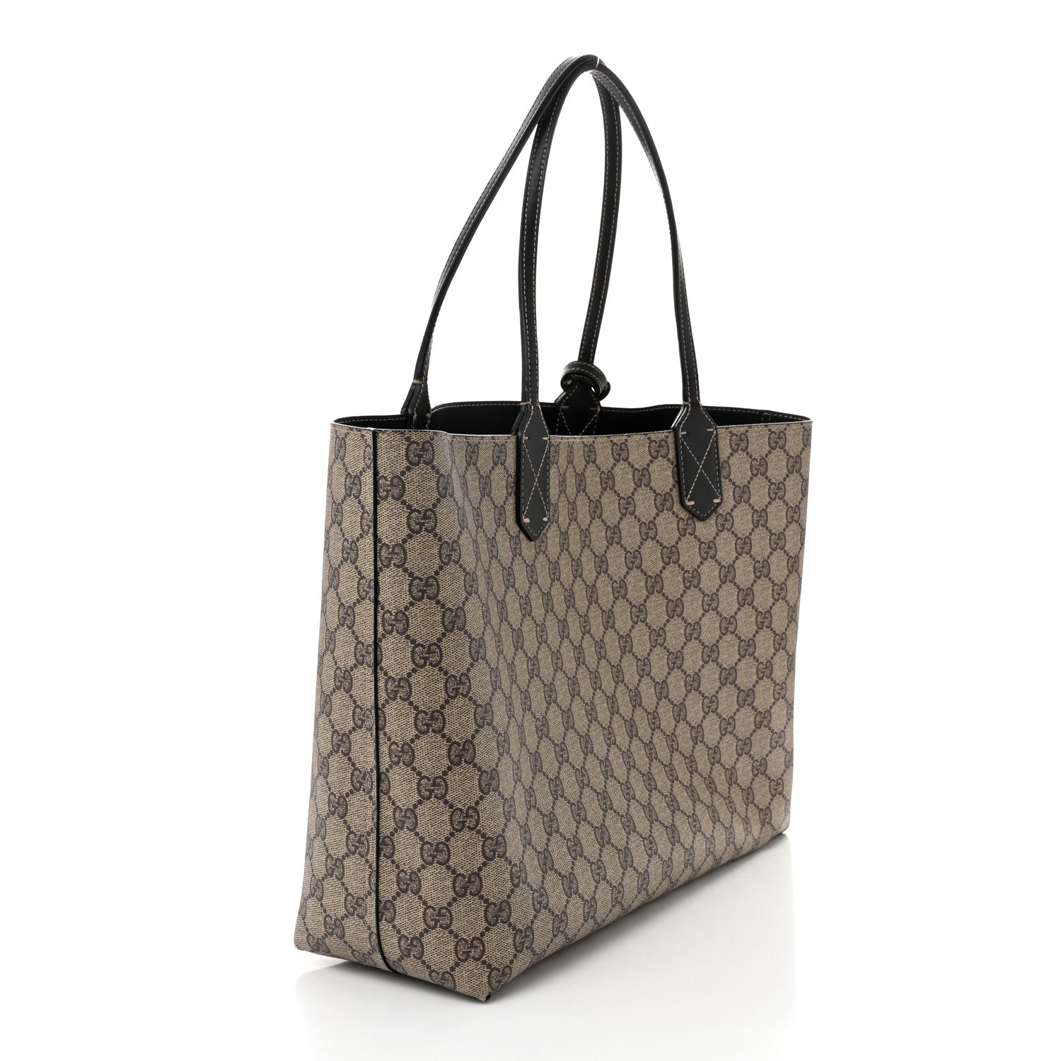 Gucci Calfskin GG Supreme Monogram Medium Reversible Tote Black 4 of 17