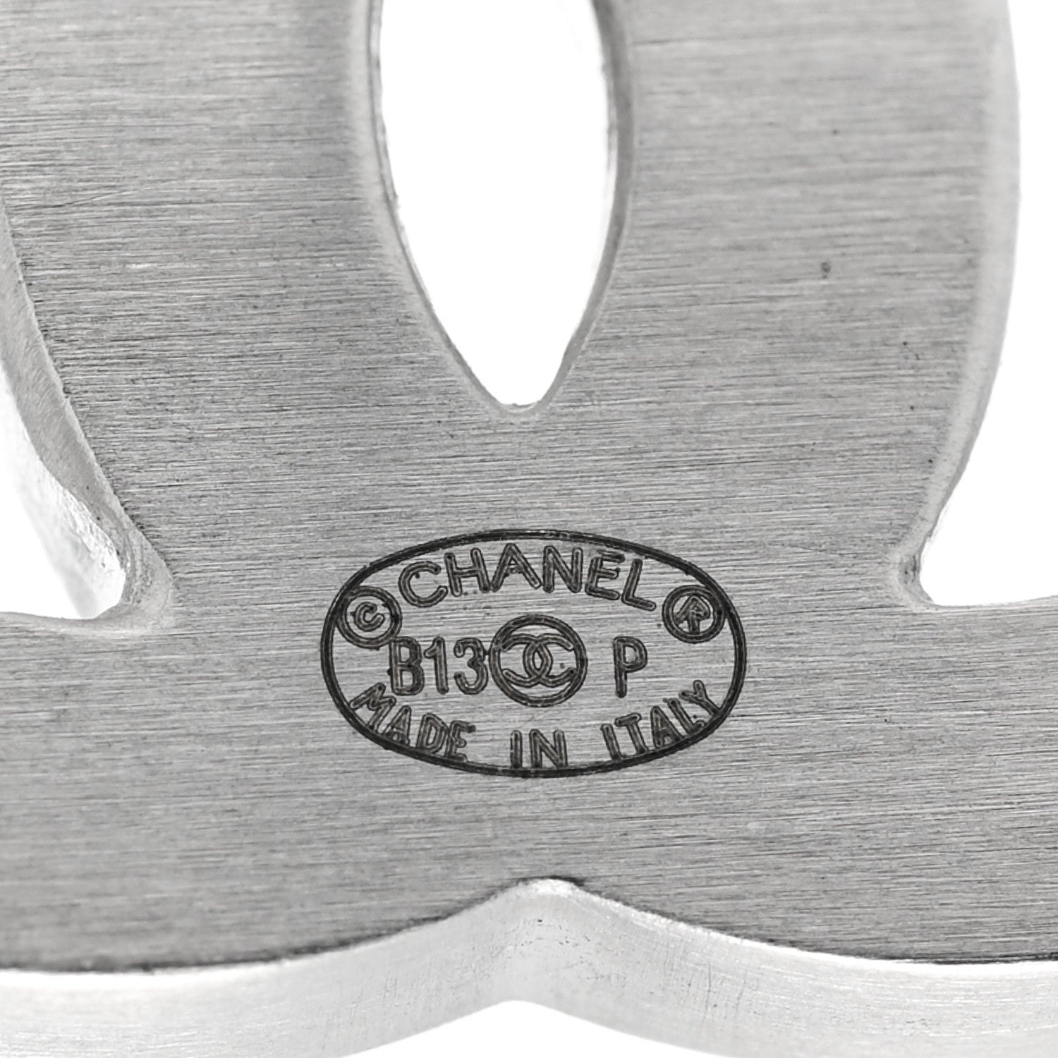 Chanel Lambskin CC Earrings Black Silver 4 of 4