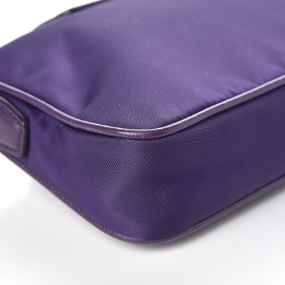 Prada Tessuto Nylon Saffiano Crossbody Bag Uva 10 of 11