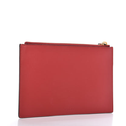 Gucci GG Supreme Monogram Blooms Small Zip Pouch Beige Blue Hibiscus Red 3 of 9