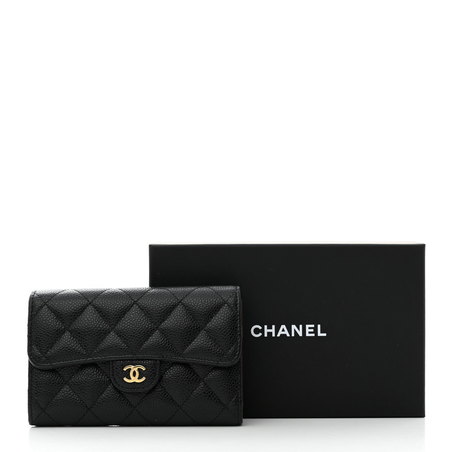 Chanel Caviar Quilted Medium Flap Wallet Black 8 of 8