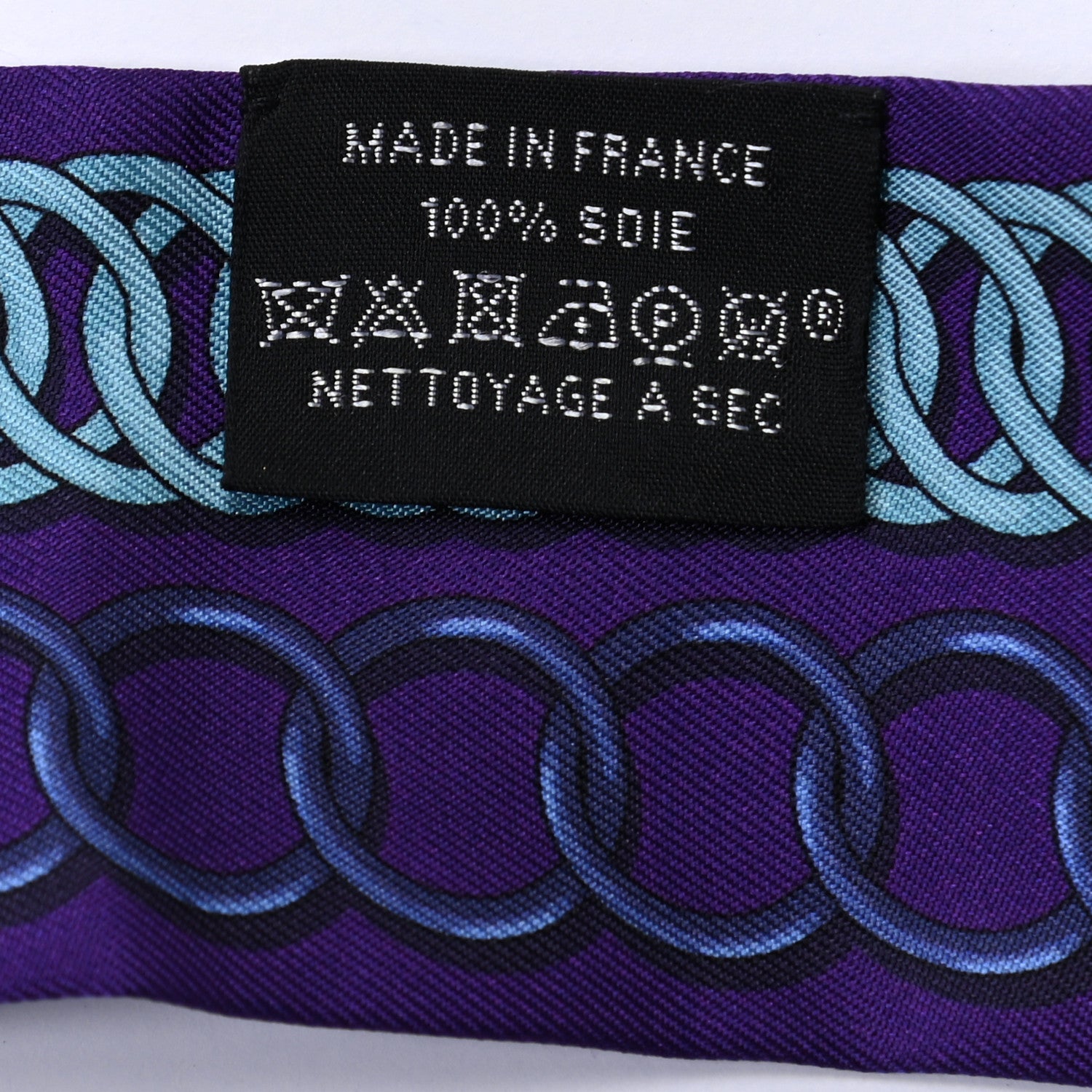 Hermes Silk Maillons Twilly Ultra Violet Cobalt 4 of 4