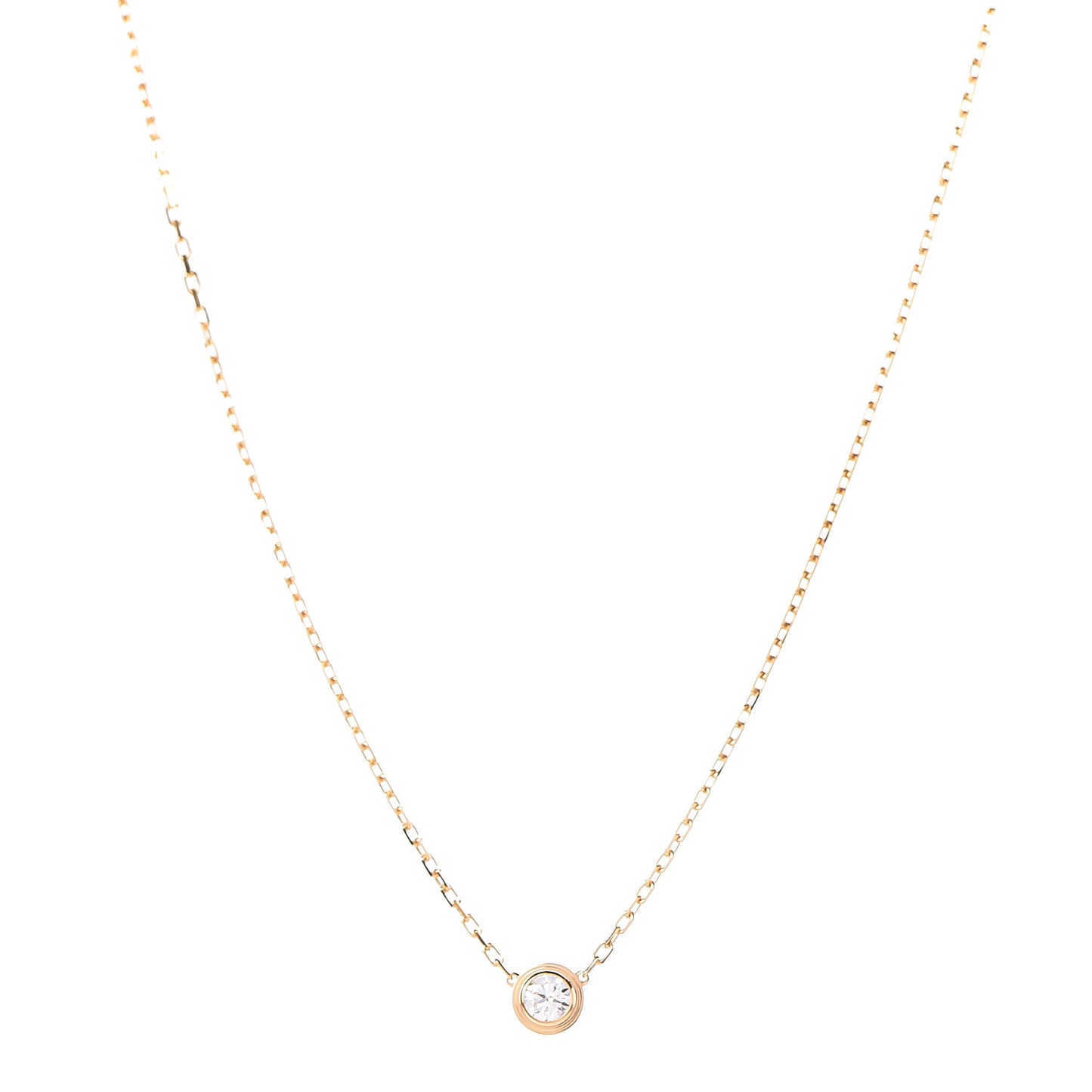 18K Yellow Gold Diamond LM D'Amour Pendant Necklace