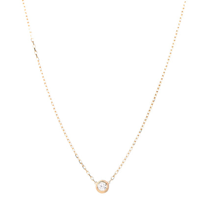 Cartier 18K Yellow Gold Diamond LM D'Amour Pendant Necklace 1 of 7