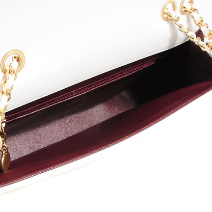 Chanel Lambskin Quilted Small Diamond CC Flap White 6 of 8